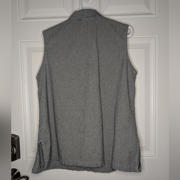 Carolina Colours Plus Women's Size 16W Black White Checked Sleeveless Tunic - Picture 2 of 4